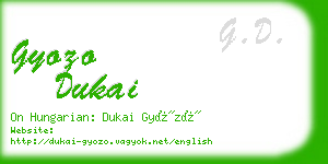gyozo dukai business card